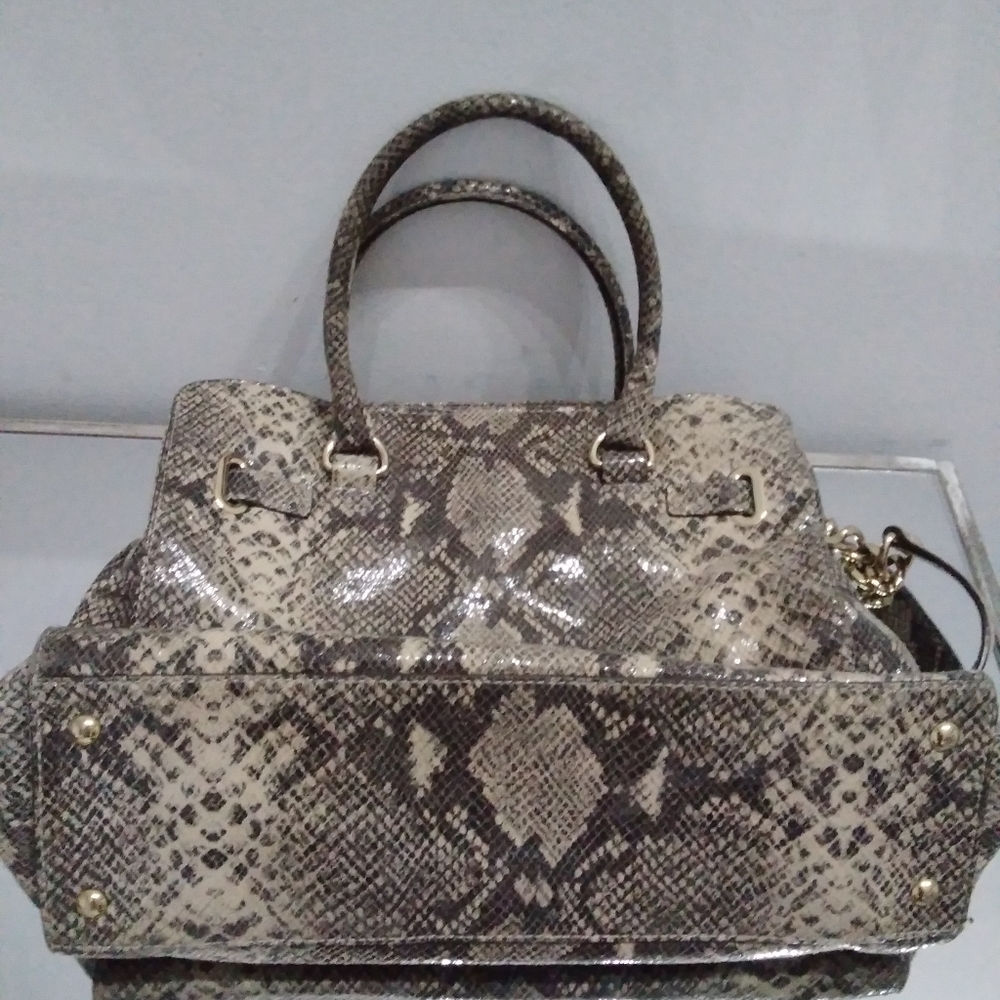 Michael Kors Large Python Hamilton Tote Handbag - image 3